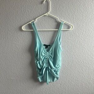 Forever 21 Light Blue Ruched Women's Top